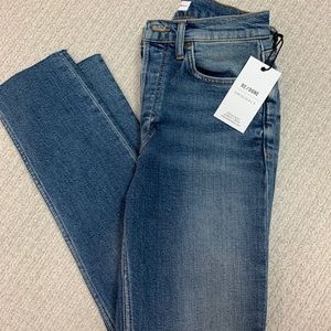 RE/DONE high rise ankle crop jeans